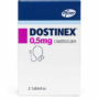 Dostinex cabergolina 0,5 mg Portugal — caixa com 2 comprimidos