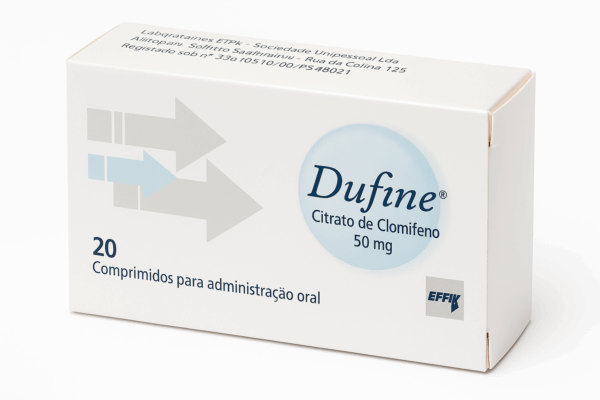 Dufine clomifeno 50 mg Portugal — caixa com 20 comprimidos