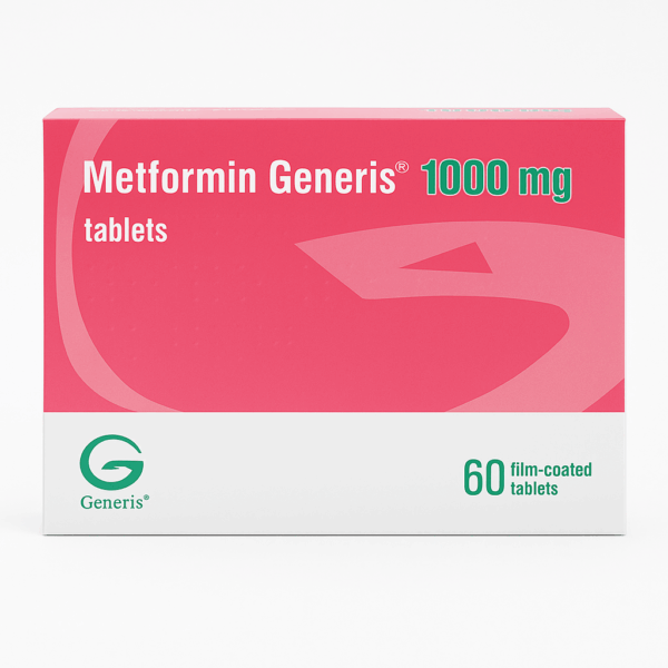 Metformina Generis 1000 mg Portugal — caixa com 60 comprimidos