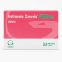 Metformina Generis 1000 mg Portugal — caixa com 60 comprimidos
