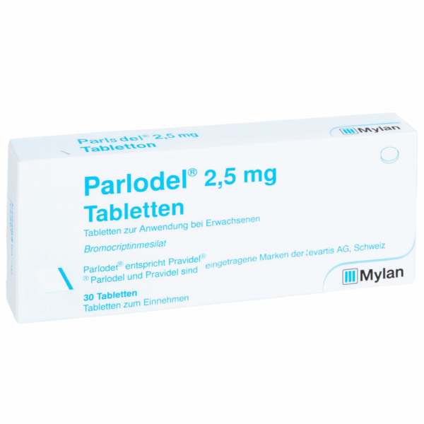 Parlodel 2,5 mg Portugal — caixa com 30 comprimidos